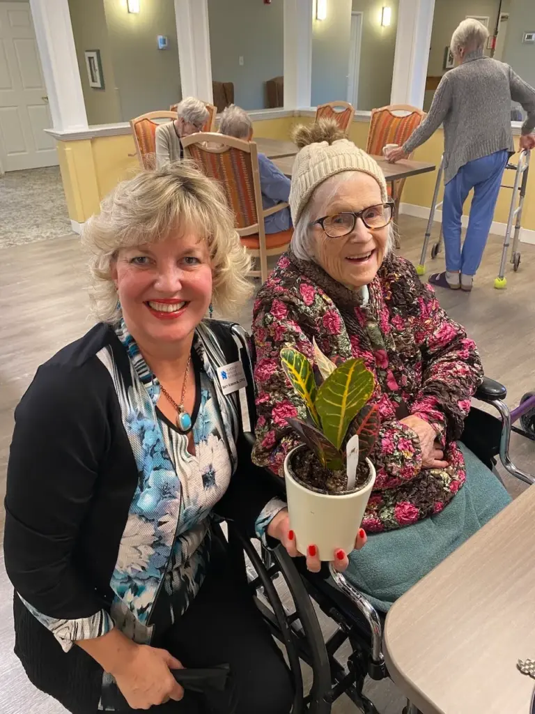Colorado family celebrating a successful senior living placement